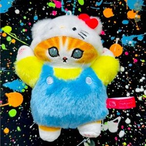 Sanrio Mofusand x Hello Kitty Mini Mascot Plush Keychain